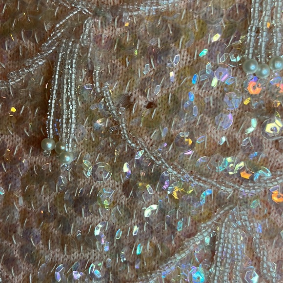 Vintage pink handbeaded top - Picture 2 of 5